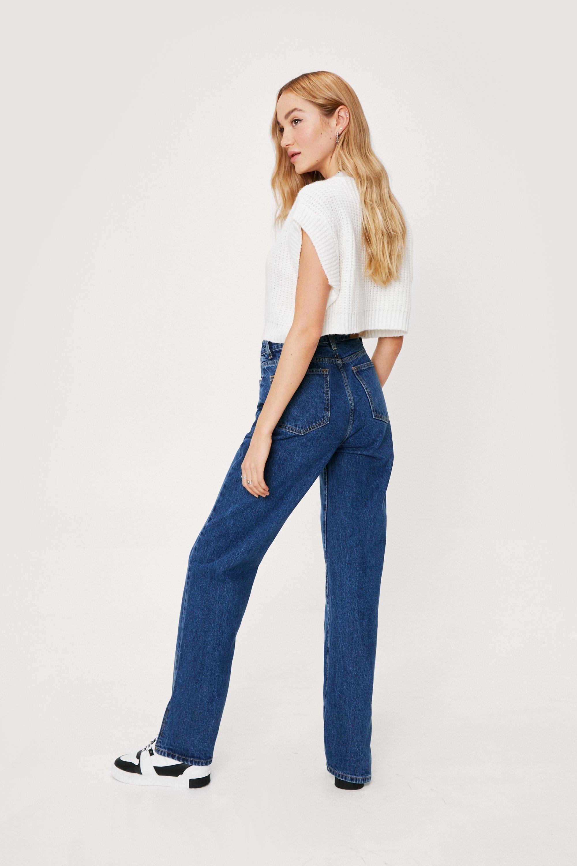 Boohoo high waisted jeans sale